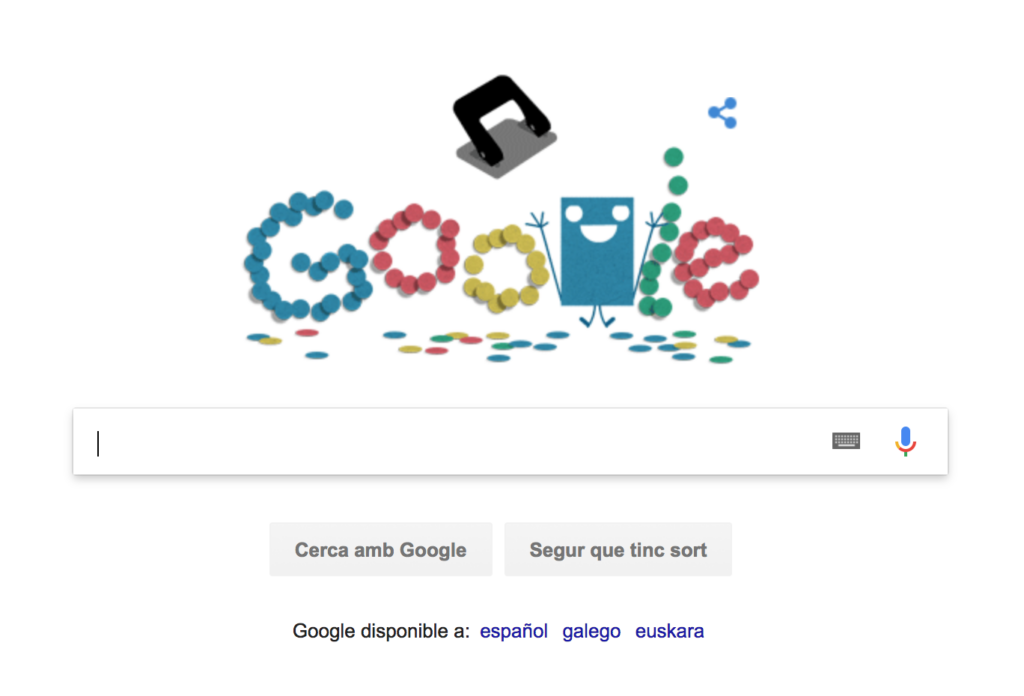 Hoy hace 135 años se inventó la perforadora de papel 3 Doodle celebració invenció perforadora